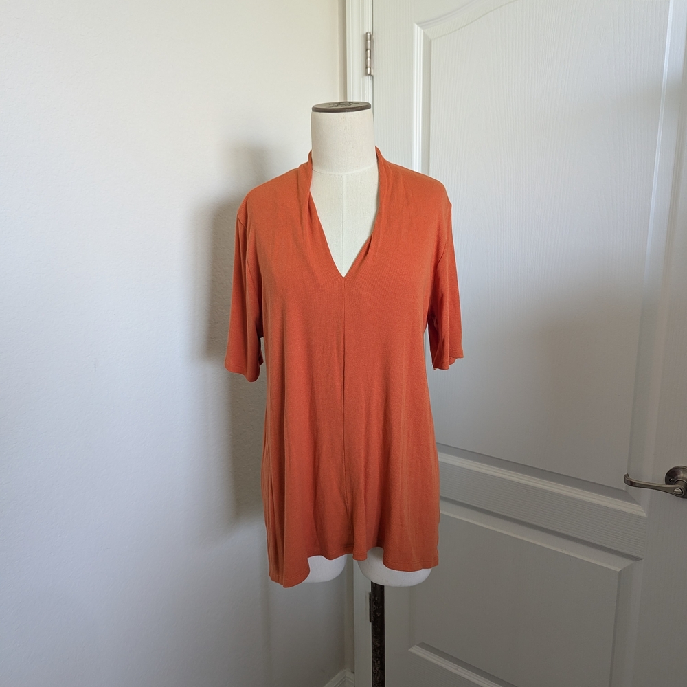 Soft Surroundings Terracotta V-Neck Tunic